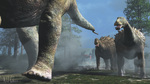 Ampelosaurus et théropode